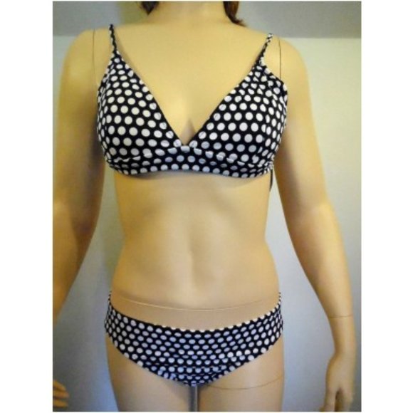 NWTs J CREW BIKINI Polka Dot Mid Rise Bikini - Size L